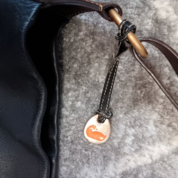 Large dooney bourke vintage hobo shoulder bag black leather excellent condition - Picture 7 of 7